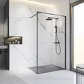 Produktbild: Schulte Duschwand Trend 2.0 Walk In 120 x 200 cm schwarz matt klar