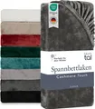 Produktbild: Blumtal Spannbettlaken Cashmere Touch 90x200 cm Plüsch - Spannbettlaken 90x200cm Winter - Mikrofaser Spannbettlaken 90x200cm Anthrazit