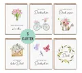 Produktbild: Things of Happiness Dankeskarte Dankeskarte, Karte Danke sagen, Set mit 6 Dankeskarten im Aquarell Stil