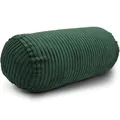 Produktbild: Amilian Nackenrolle mit Bezug 40x15 cm – Cord Kissen mit Füllung – Waschbar – Für Erwachsene & Kinder – Ideal für Nacken (Schattenwald, 40 x 15 cm)