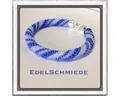 Produktbild: Edelschmiede925 Armband Edelschmiede925 Häkelarmband weiß blau mit 925/- Verschluß