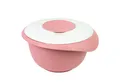 Produktbild: WESTMARK Rührschüssel mit zweigeteiltem Deckel, 2,5 l, Mit Ausgießer, Kunststoff, Rosa/Weiß, PP, PE