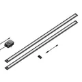 Produktbild: ledscom.de LED Unterbau-Leuchte SIRIS schwarz matt, flach, 90cm, je 1044lm, weiß 2er Set