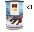 Produktbild: 3x Wafer sticks Snacks dark choccolate gewürzt mit dunkler Schokolade 400g