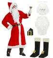 Produktbild: Super Weihnachtmann Mantel mit Perücke, Bart und Schnurrbart, ....