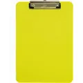 Produktbild: Maul Klemmbrett neon, DIN A4, transparent-gelb aus Kunststoff, flache, vernickelte Bügelklemme (22.6 x 31.8 cm) (23406 11)