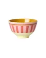 Produktbild: ReWu Rice Schüssel Schale Klein - Rote Streifen - Geschirr Melamingeschirr Kindergeschirr Kinder Camping BBQ Picknick Bruchsicher BPA-frei Wiederverwendbar 300ml