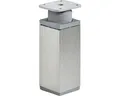 Produktbild: Möbelfuss alu inox Edelstahloptik 40x40x100-115 mm