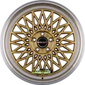 Produktbild: Borbet B gold rim polished 7x17 ET38 - LK4/100 ML64 Felge Alu
