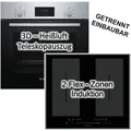 Produktbild: Herdset Bosch Backofen 3d-heißluft + Kochfeld Flächeninduktion Booster 60cm Autark