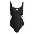 Produktbild: Adidas Women's 3 Stripes U-Back Swimsuit, Black/White, 36