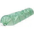 Produktbild: ECD Germany 1x Folientunnel Pflanztunnel 300x55x35cm Transparent/Grün 135 g/m²