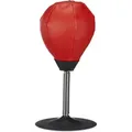 Produktbild: Relaxdays - Punchingball Tisch, Boxbirne Schreibtisch, Büro Punching Ball, Anti Frust, HxBxT: 35 x 18 x 18 cm, rot-schwarz