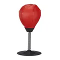 Produktbild: Relaxdays 10022328 Punchingball Tisch, Boxbirne Schreibtisch, Büro Punching Ball, Anti Frust, HxBxT: 35 x 18 x 18 cm, rot-schwarz