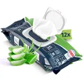 Produktbild: Sensalou Feuchttücher Für Erwachsene XL 960 Stück – Extra Große 23x33 cm Reinigungstücher Mit Aloe Vera & Vitamin E – Sanft, Hautfreundlich, Reißfest & pH-neutral – Ohne Alkohol & Parfüm
