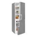 Produktbild: Exquisit Kühl-Gefrierkombination, 143 cm Höhe, Kühlschrank mit Gefrierfach, 4-Sterne-Gefrieren, 173 Liter, Alarm-Funktion, Kühl Gefrierkombination freistehend, KGC5233-60-HE-040D inoxlook