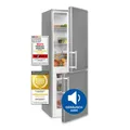 Produktbild: Exquisit Kühl-Gefrierkombination 4-Sterne 173L Alarm KGC5233-60-HE-040D inoxlook