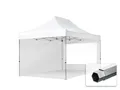 Produktbild: TOOLPORT Faltzelt Professional 3x4,5 m - mit 2 Seitenteilen (Panoramafenster) Faltpavillon ALU Pavillon Partyzelt weiß