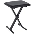 Produktbild: HOMCOM Klavierhocker Höhenverstellbar Klavierbank, X-förmiger Pianobank mit Kunstleder Kissen Klappbare Klavierstuhl für Piano Keyboard 39 x 29 x 37-47 cm Schwarz