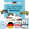 Produktbild: 100 besonders hautfreundliche Kindertattoos - Tattoos Autos - für Kinder - fü...