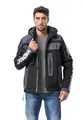 Produktbild: Cipo & Baxx Herren Jacke CJ275 Schwarz – Moderne Übergangsjacke im Streetwear Stil mit Kapuze, Reißverschluss & markanten Logodetails – Lässige Freizeitjacke für Alltag & Party - CJ275 Schwarz M