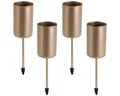 Produktbild: matches21 HOME & HOBBY Kerzenhalter Metall Kerzenstecker Picks 4er Set gold Stabkerzen-Halter 2,3 cm (4 St), Adventskranz Kerzen-Halter Adventsgesteck Kerzenständer Tischdeko