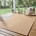 Produktbild: SIMPEX Indoor Outdoor Teppich Wetterfest pflegeleicht im natürlichen Jute-Look, Sisal Teppich Wohnzimmer, Küche, Terrasse, Garten und Balkon, 240x340 cm