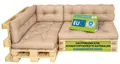 Produktbild: Pillows24 - Palettenkissen wasser- und UV-beständig - 6ER SET | Polster für Europaletten 120x80 - Palettenmöbel - Outdoor/Indoor, Cappuccino
