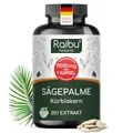 Produktbild: Saw Palmetto Extrakt (Sägepalmenextrakt) mit Kürbiskern Kapseln - 650 mg Extrakt pro Kapsel davon 27.5 mg Phytosterole (5%) - Hochdosiertes Sägepalmextrakt + Kürbiskernextrakt - Ohne Zusätze