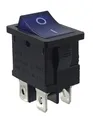 Produktbild: Einbau Wippschalter 19x13mm, Geräteschalter Rahmenmaße 21 x 15 mm, 6 A, 250 V~ 4Pins, blau LED beleuchtet