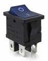 Produktbild: Einbau Wippschalter, Blau 19 x 13 mm, 6 A, 250 V~ 4Pins, blau LED beleuchtet