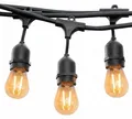 Produktbild: Lichterkette 10m warmweiß Retro-Design E27 für Innen & Außen mit austauschbaren LED-Filamentlampen 2000 Lumen
