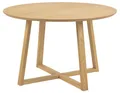 Produktbild: ACTONA GROUP Esstisch Malika, Runder Tisch, Kreuzfußgestell, furnierter geölter Eiche, Für das Esszimmer, pflegeleicht, Sitzplatz für 4 Personen, Ø: 120 cm