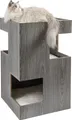 Produktbild: Cat Castle · Katzenturm mit Katzenhöhlen aus Holz · dunkelgrau · 50 x 50 x 80 cm