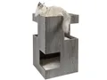 Produktbild: Canadian Cat Company Tierhaus Cat Castle Katzenturm, Katzenhöhle, Katzenbett aus Holz, dunkelgrau - 50 x 50 x 80 cm