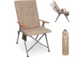 Produktbild: HOMECALL Campingstuhl Faltbar Hochlehner Luxus Klappstuhl mit 4,5cm Dicke Gepolstert (150kg Belastbar mit 3 Positionen Verstellbar Angelstuhl, 1 St), für Garten Balkon Wohnmobil