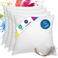 Produktbild: 4er Set Kissenfüllung Federkissen 40x40 Sofakissen Baumwolle Federn OekoTex weiß