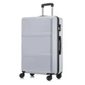 Produktbild: YONSLY Trolley Reisekoffer Travel Suitcase, Rollkoffer Handgepäck, Hartschalenreisekoffer mit 4 Rollen 360°, Zahlenschloss, Weicher Gummigriff (XL, Silber)