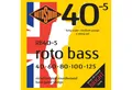 Produktbild: Rotosound Saiten, (Bass Saiten RB405 5er 40-125 Roto Bass Nickel on Steel), RB40-5 Roto Bass Nickel Plated Steel Roundwound 5-String Set Medium