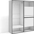 Produktbild: Offener Kleiderschrank, 120x35x145 cm, Für Schlafzimmer, Zimmer, Schuhschrank, Weiß