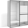 Produktbild: Offener Kleiderschrank, Kleidung, Schuhe, 120x145x35 Cm, Für Schlafzimmer, Zimmer, Schuhschrank, Moderner Stil, Weiß - Skraut Home