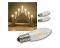 Produktbild: STAR TRADING LED-Leuchtmittel E10 Filament Riffel-Kerze 3er Set, 14-55V AC, ww, warmweiß