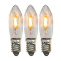 Produktbild: Universal LED Glühbirne E10 3er klares Glas 0,1-0,5W 14-55V 3lm 2100K 300-75