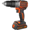 Produktbild: Black+Decker bürstenloser 2-Gang 18 V, 1.5 Ah Akku-Schlagbohrschrauber, inkl. 400Ma Ladegerät, Doppelbit und Koffer, 1 Stück, BL188K