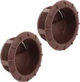 Produktbild: 2x Endstück Warmluftaustritt Braun Truma für 65mm Warmluftrohre verschließbar