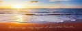 Produktbild: artissimo Glasbild Glasbild 80x30cm Bild aus Glas Spruch Strand Meer Sonnenuntergang, Sprüche: Motivation