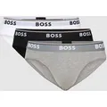 Produktbild: BOSS Slip mit Label-Details im 3er-Pack Modell 'Power' in Mittelgrau Melange, Größe M
