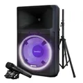 Produktbild: Gemini Sound GSP-L2200PK High Power Bluetooth-Lautsprecher mit Partylichtern, Mikrofon und Lautsprecherstand