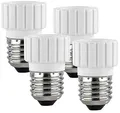Produktbild: Lunartec Leuchtmittel Adapter: 4er-Pack Lampensockel-Adapter von E27 auf GU10 (Fassungsadapter, Lampen-Sockel, Glühbirne)