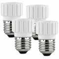 Produktbild: Lunartec Fassungsadapter: 4er-Pack Lampensockel-Adapter von E27 auf GU10